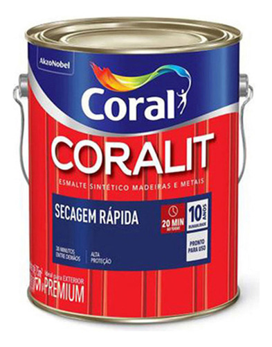 Tinta Esmalte Sintetico Coralit Secagem Rapida Colorado 3l