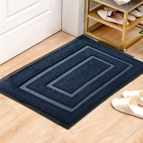 Tapete De Bienvenida Elegante Para La Entrada 45cmx75cm Azul