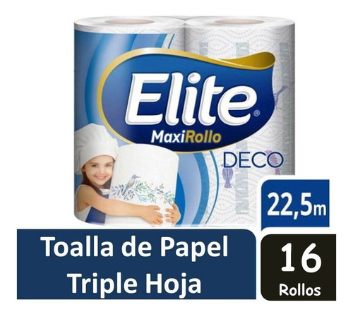 Elite Maxirollo 22,5 Mts Triple Hoja 16 Rollos