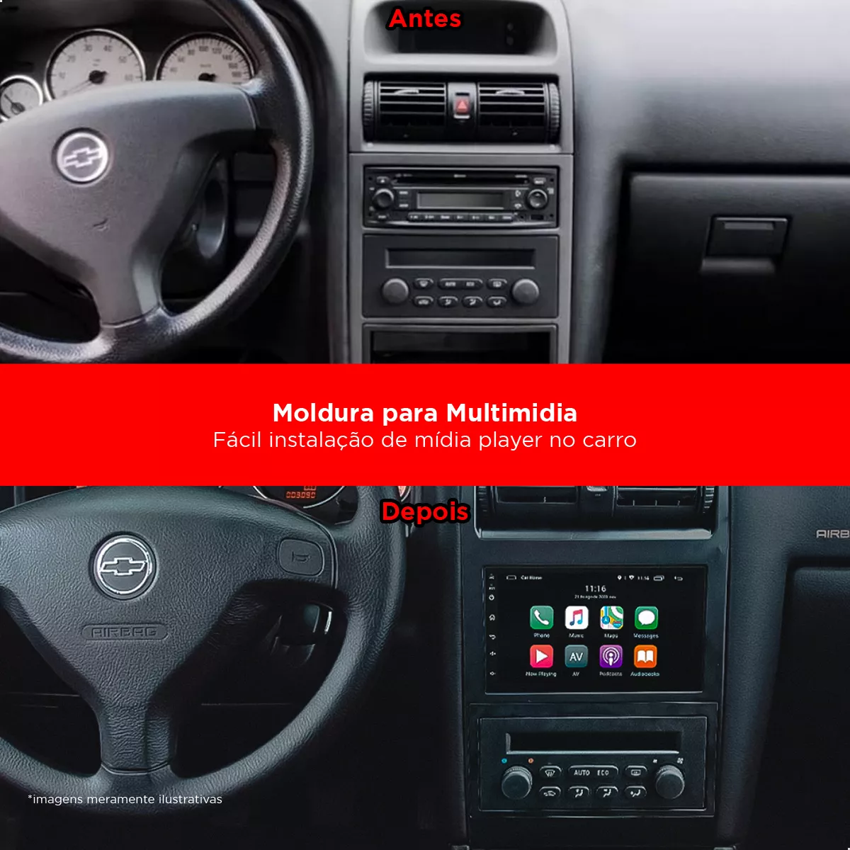 Segunda imagem para pesquisa de moldura 2 din astra ar digital