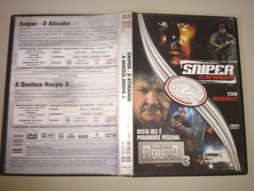 Dvd Original - 2 Filmes Sniper O Atirador & A Queima Roupa 3