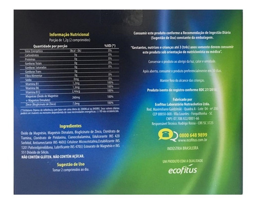 Imagem 3 de 4 de Neomag Suplemento Vitamínico E Mineral Magnésio Dimalato