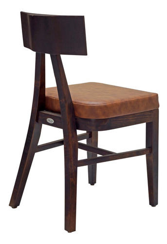 Silla Rouss Madera De Haya Con Asiento Tapizado Marca Durex