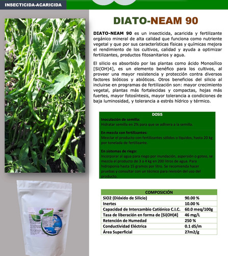 Tierras Diatomeas Silicio Fertilizante E Insecticida 1 Kg