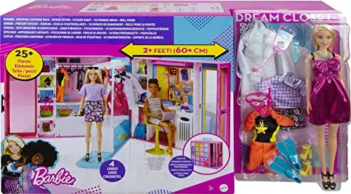 Armario Toy Closet Barbie Dream Con Muñeca Barbie Y Más De 2
