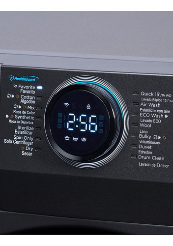 Lavasecadora Midea Carga Frontal Smart Dial 12.5 Kg / 7 Kg Color Titanium