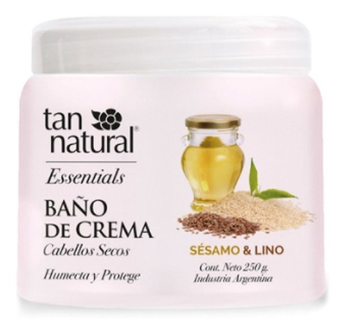 Baño De Crema Cabellos Secos Sésamo Y Lino 250g Tan Natural