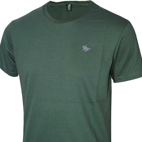 Imagem 2 de 6 de Conjunto Com 05 Camisetas Malha Pontilhada E Logo Metalizado