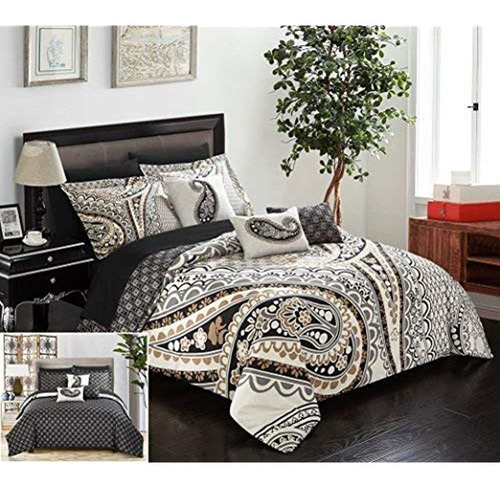 Chic Home Del Mar Juego De Cama Reversible De 10 Piezas En U