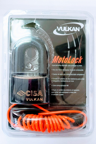 Candado Vulkan Motolock Con Recordatorio 