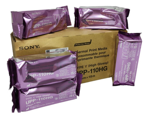 Papel Ecografia Videoprinter Upp 110hg Sony X 5 Rollos