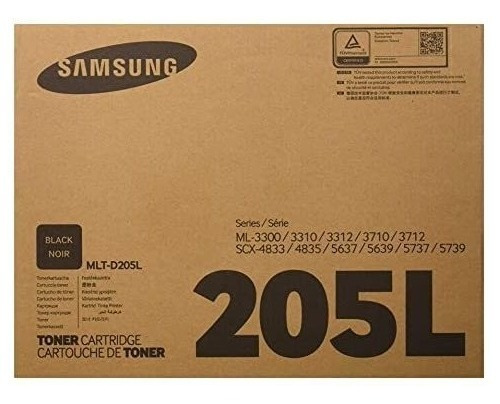 Samsung Mlt-d205l Cartucho De Tóner Negro, De Alto Rendim