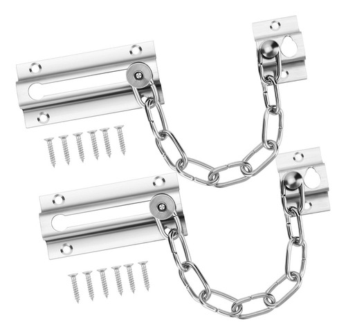 Cerradura De Puerta De Cadena, Paquete De 2, Fácil De
