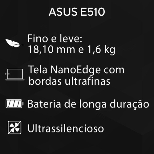 Notebook Asus Vivobook Go 15 E510ka Cinza 4gb 128gb Ssd Cinza