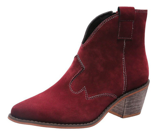 F Zapatos Casuales De Color Sólido Para Mujer, Botas Puntiag