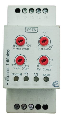 Rele Protector Tensión Trifasico Falla Asimetria Fase P3t.a