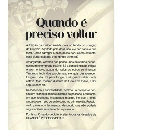 Livro Quando É Preciso Voltar - Zibia Gasparetto | Parcelamento sem juros Livro Quando É Preciso Voltar - Zibia Gasparetto | Parcelamento sem juros