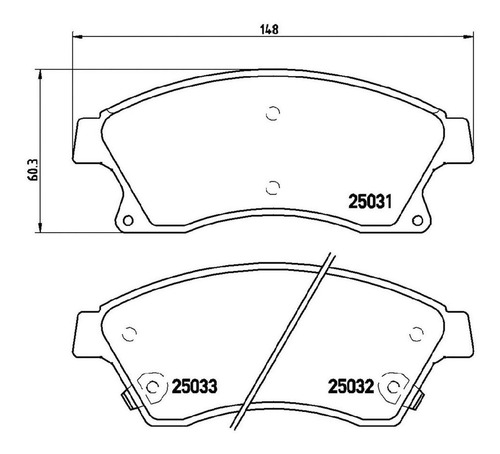 Imagen 2 de 4 de Balatas Brembo (d) Low Met Chevrolet Cruze 10-15 Sonic 12-17