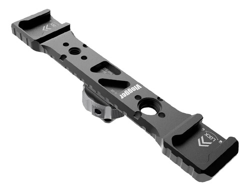 Placa De Extensión Doble Hot Shoe Mount, Adaptador De 1/4 De