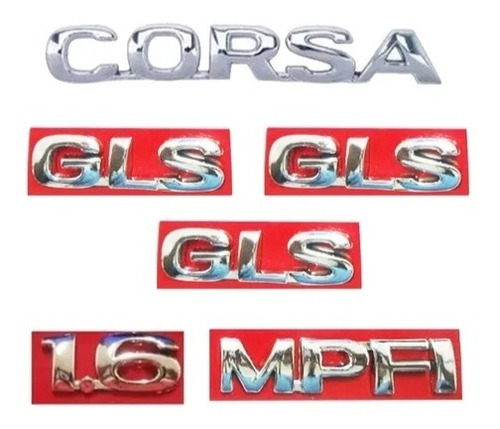 Kit Emblemas Insignias Corsa 1.6 Gls Mpfi Sedan 1996 En Ade