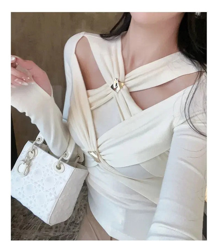 Elegante Camiseta Sin Mangas Con Cuello En V Para Mujer