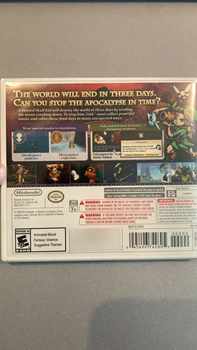 The Legend Of Zelda Majora´s Mask 3d Nuevo Nintendo 3ds (Usado)