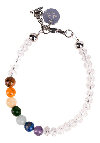 Pulsera Mujer Piedras 7 Chakras  Bolitas Energéticas 