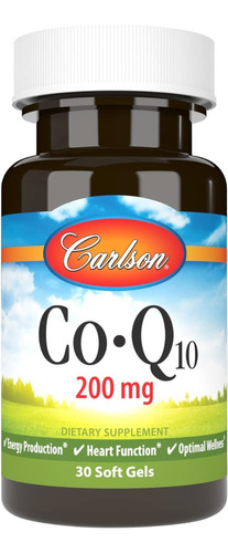 Coq10 200 Mg Carlson 30 Cápsulas