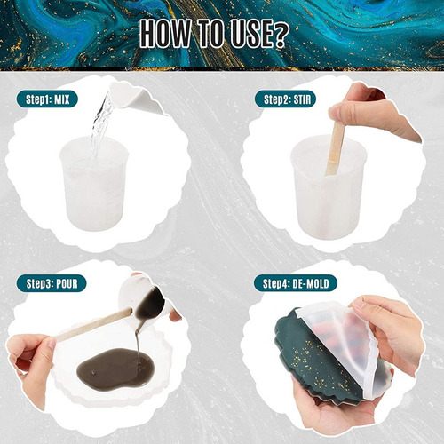 10 Piezas De Posavasos De Silicona Y Ágata Para Hacer Moldes