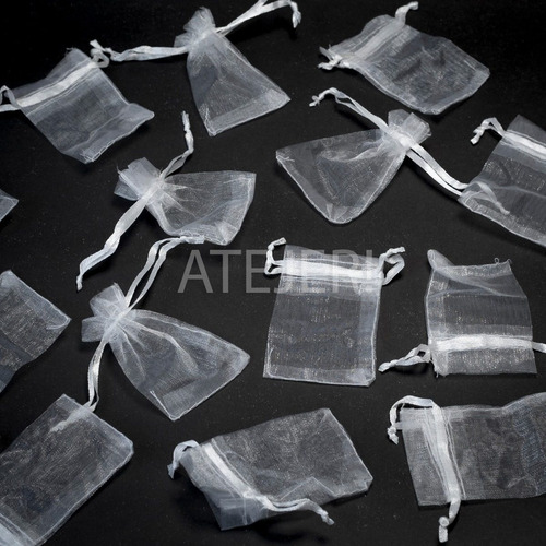 Imagen 2 de 9 de Bolsas De Organza Tul 11 X 15cm X 25 Unid Candy Bar Souvenir