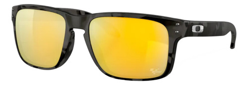 Anteojos de sol polarizados Oakley Holbrook MotoGP Collection Standard con marco de o matter color matte black, lente 24k de plutonite prizm, varilla matte black de o matter - OO9102