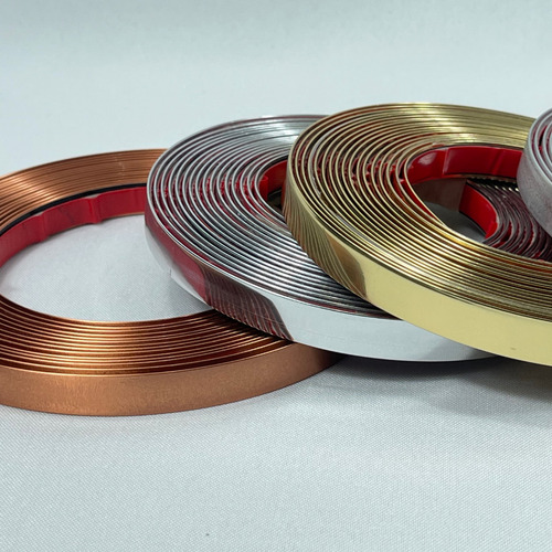 Fita Metalizada De Pvc 11mm Com Autocolante 3m-  10mts