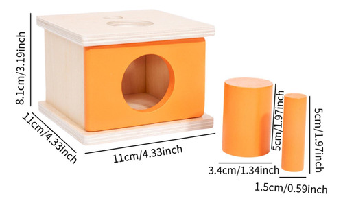 Caja De Permanencia De Objetos Toy Educational Toy Naranja