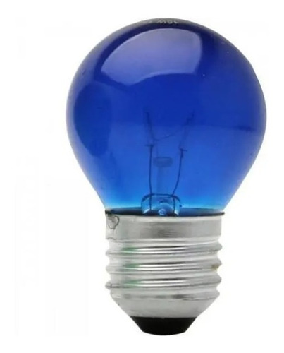 Lampada Bolinha Abajur Quarto Criança E27 15w X 127v Azul