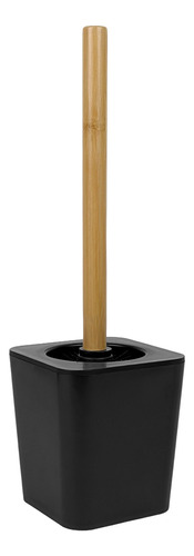 Cepillo Para Inodoro Baño, Escobilla - Negro Con Bambú