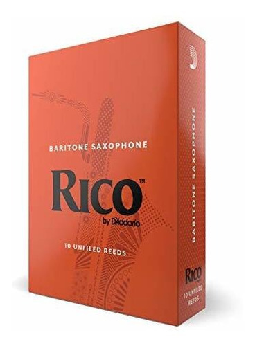 Rico Cañas Del Saxofón Del Barítono, Fuerza 3.0, 10-pack