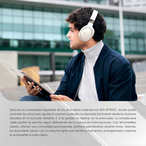 Auriculares Aiwa BT601 crema