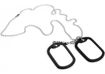 Comprar Colar Corrente Placa Lisa Dog Tag Lisa Aço Com Silenciadores