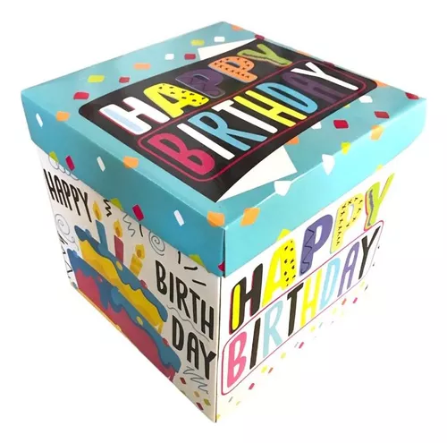 CAJA SORPRESA DE COLORES CON TAPA 30 x 30 x 30 cm – la fabrica de cajas mx