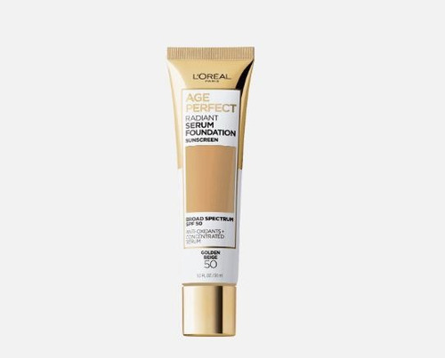 Base de maquillaje original Loreal Age Perfect Radiant Serum Sfps50, Unit Tom 75 Golden Honey