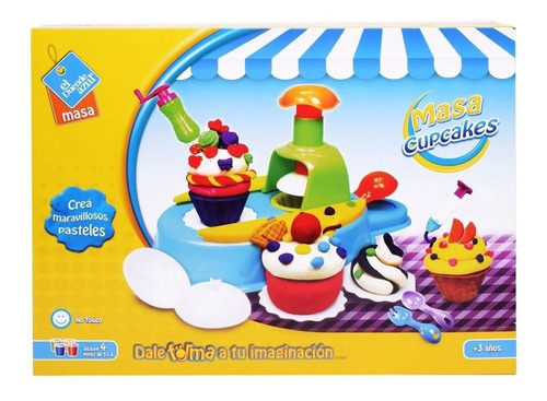 Juego De Masas Cupcakes Con 4 Potes Y Accs El Duende Azul