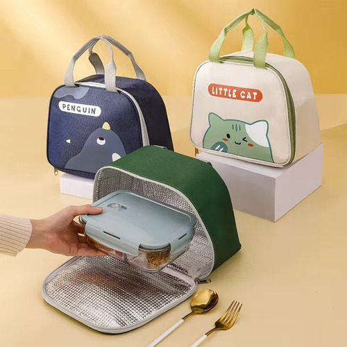 Bolso Lunchera Infantil Térmica Vianda Escolar Bebes Niños Verde Bolso Lunchera Caritas