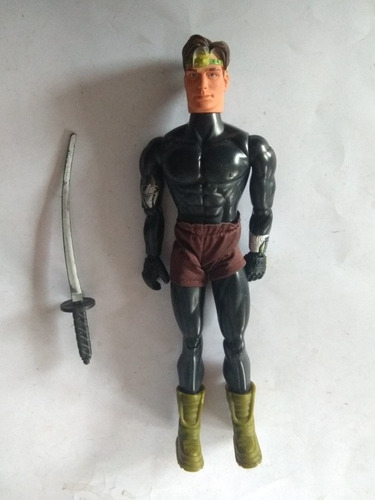 Max Steel Traje Negro Short Café Espada Katana 