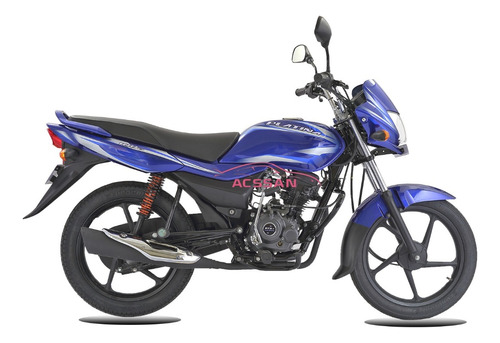 Forro Moto Broche + Ojillos Bajaj Platina 100 Azul 2019