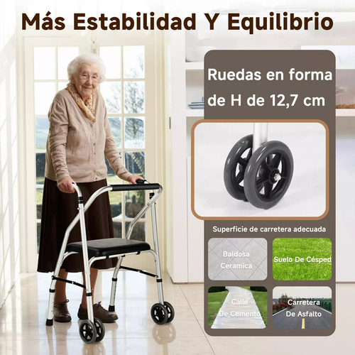 Andador Burrito Plegable Para Adulto Mayor Reforzado Hoso