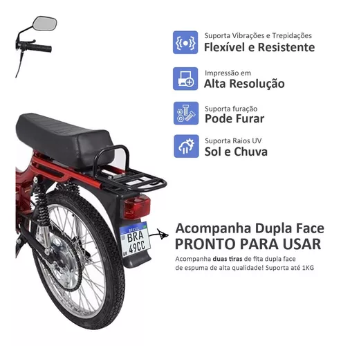 Placa De Bike Motorizada Personalizada