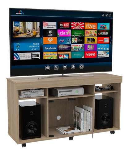 Mesa Para Tv Vermon Color Rovere Color Beige