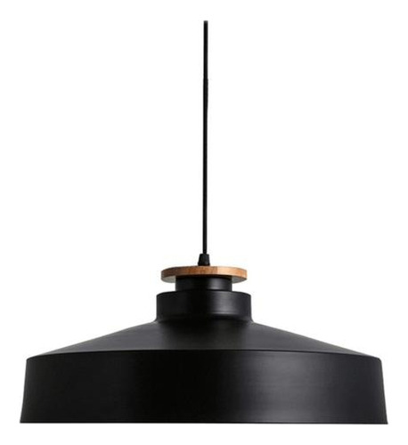 Lámpara Para Techo Colgante Tipo Campana Moderna Color Negro