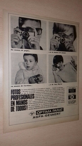 P223 Clipping Publicidad Maquina De Fotos Agfa Año 1966