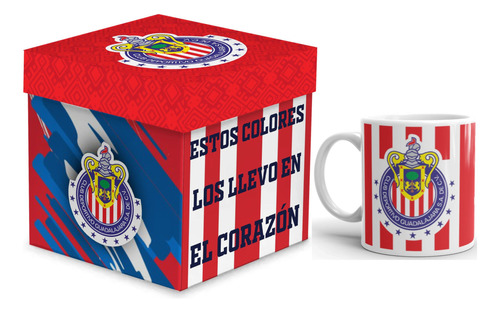 Taza Mágica Chivas Del Guadalajara Con Caja Regalo Fútbol